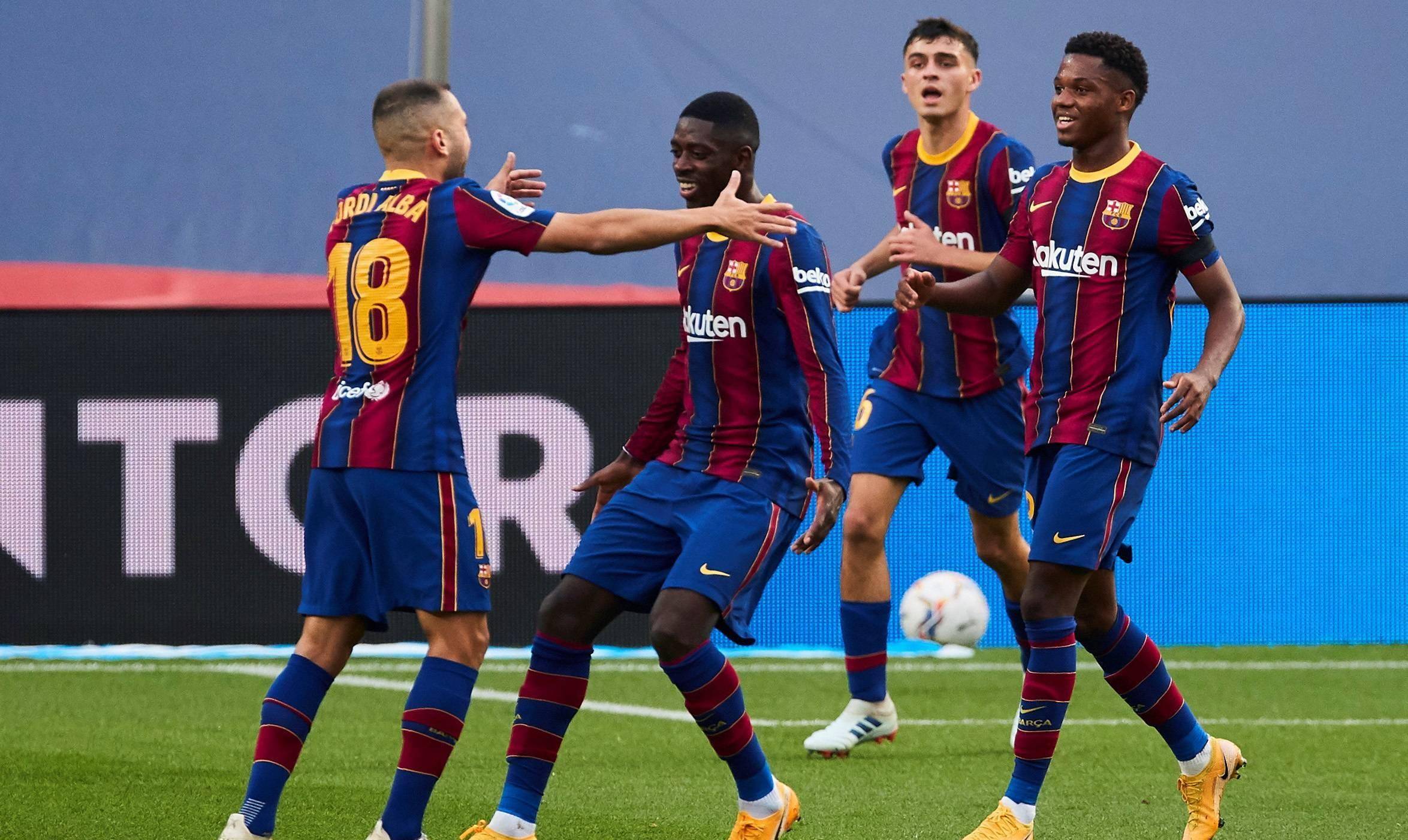 包含巴萨客场取胜，实力得到验证的词条